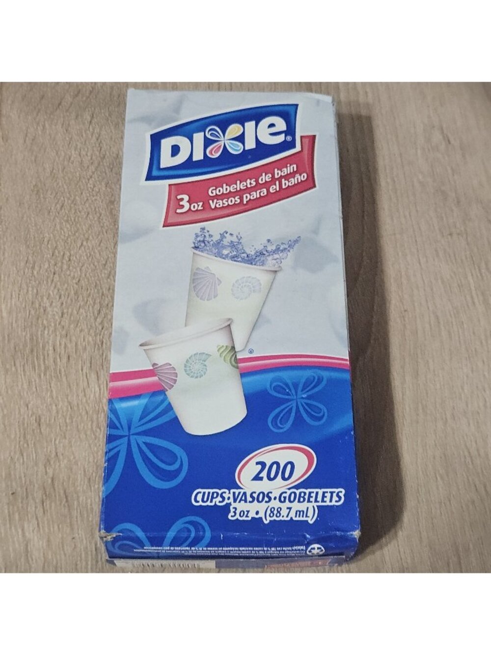 Dixie Disposable Paper Bath Cups 3 Oz 200 Count Seashell Pattern